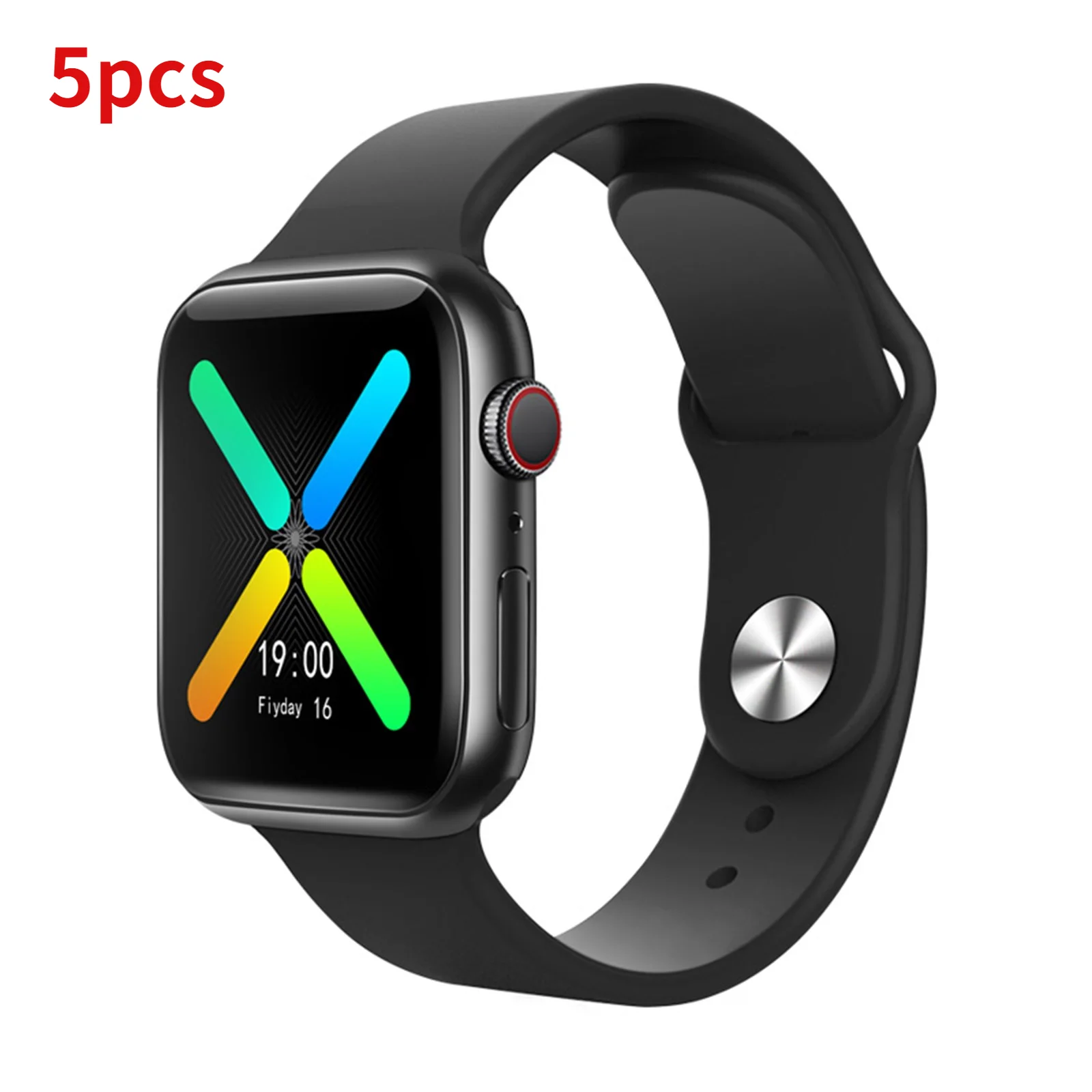 5pcs New women's men's X8 Smart Watch Full-Touch Fitness-Tracker Heart Rate BloodPressure Monitor smartwatch