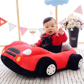

Baby Seat Beanbag Sofa Cover Cartoon Car Learning to Sit Plush Seats Feeding Chair Case Kids Sofa Soft for Infant Baby No Filler
