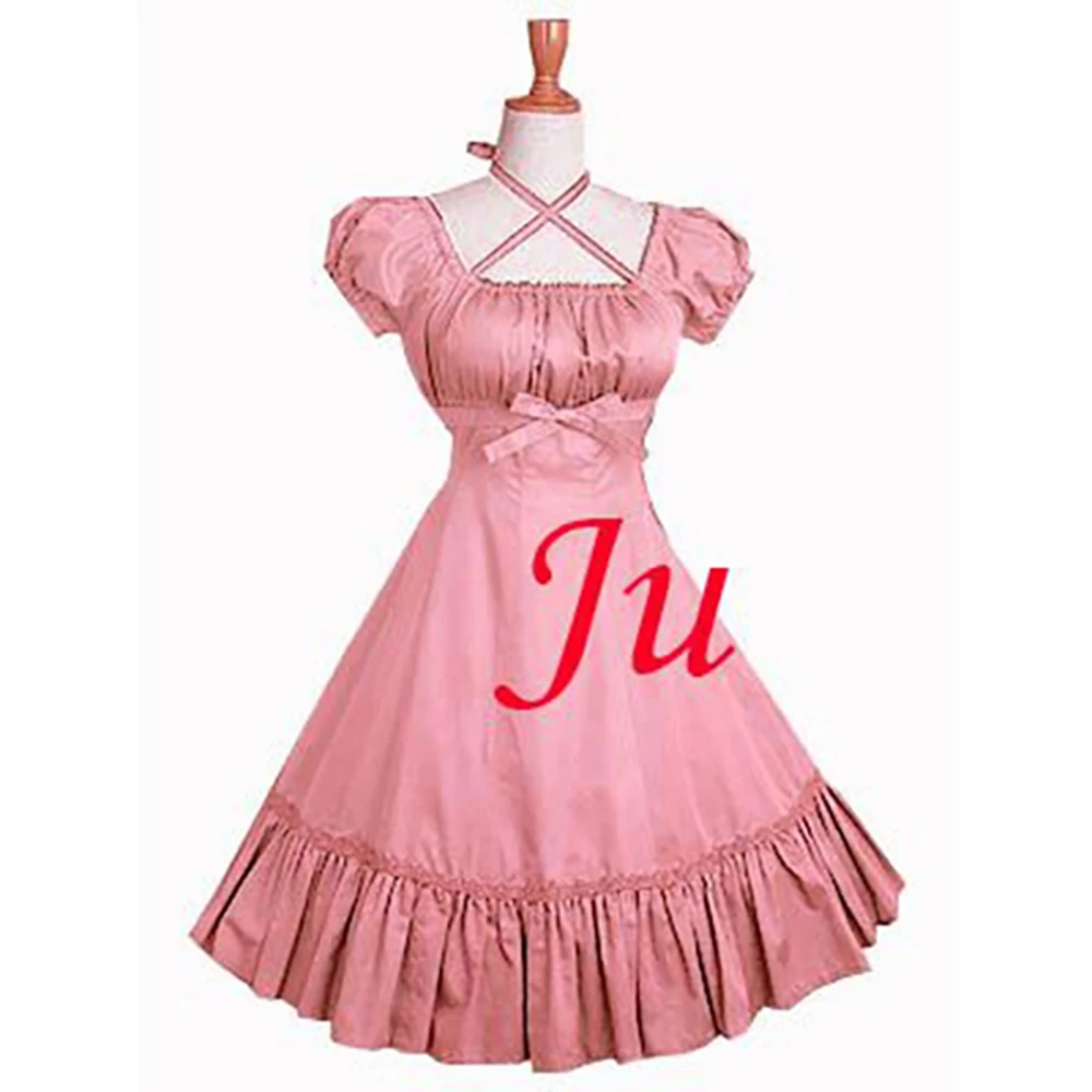 fondcosplay Gothic Lolita Punk Fashion pink cotton sweet Dress Cosplay Costume Tailor-made[CK740] |