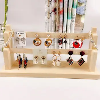 

2 Tier Wooden Jewelry Bracelet Watch Display Organizer Holder Gifts for Girlfriend
