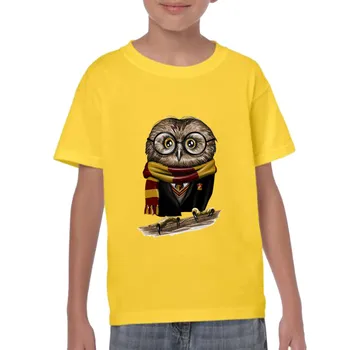 

Parody Fashion Cute Owl Harry T Shirt Teenage Boys Geek Top Hipster Novelty Minerva Potter-lovers T-Shirt kids boys girls TShirt