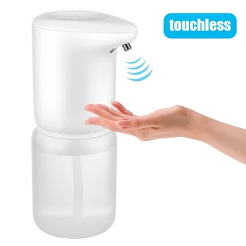 

White 400ML USB Rechargeable Automatic Induction Soap Dispenser Smart Bathroom Clean Spray Liquid Distributor#WY30