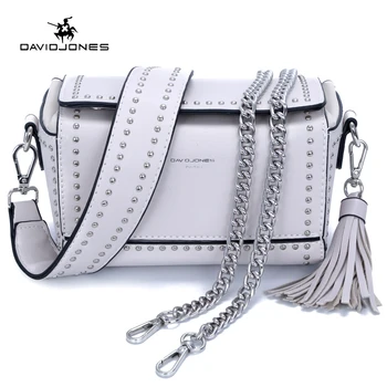 

DAVID JONES women handbag faux leather female crossbody bags small lady chain shoulder bag girl messenger bag drop shipping