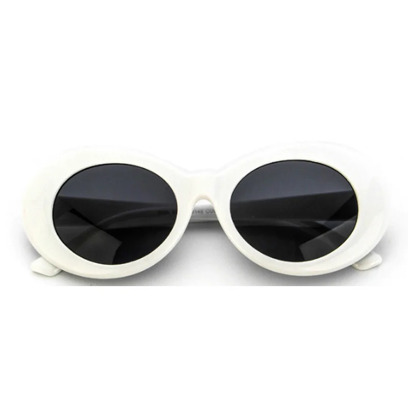 Occhiali Da Sole Ovali Ayaoch Clout Goggles – Stile Retro Mod Kurt Cobain, Bianco