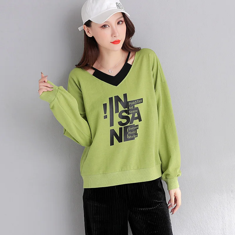 Kawaii толстовка женская Топы Повседневная Женская Толстовка sudadera mujer принт Корея длинный рукав кофты harajuku Женская одежда