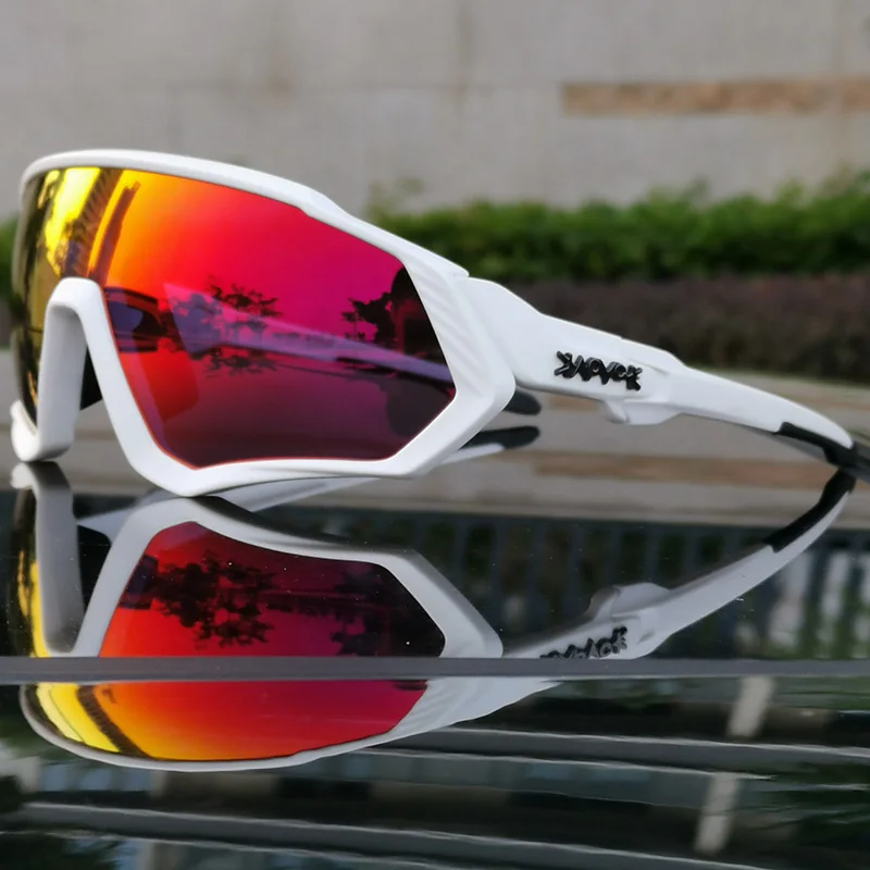 Kappvoe 5 линз UV400 Поляризованные велосипедные очки TR90 спортивные велосипедные солнцезащитные очки MTB горный велосипед Рыбалка Пешие прогулки езда очки - Цвет: 08