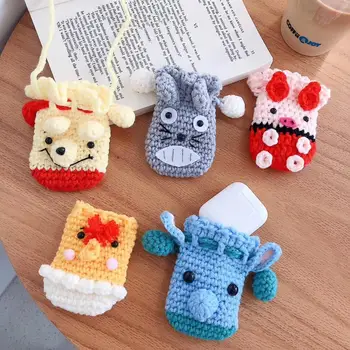 

3D Weaving Plush Case For AirPods Case Cute Protective Cartoon Headphone Cover For Apple Air pods2 Earpods Case Cover For airpod