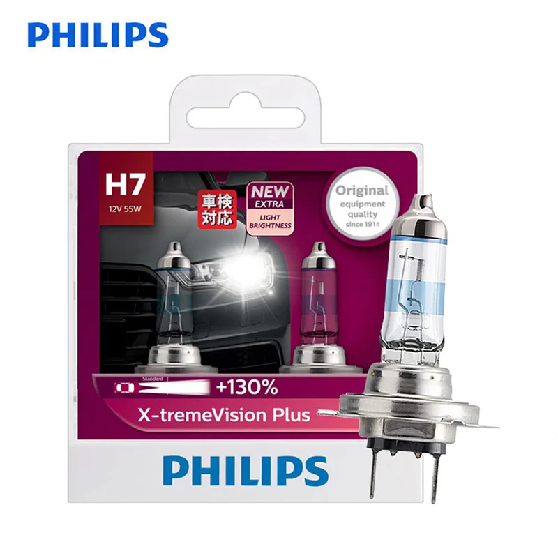 Philips H7 X treme Vision Plus ECE утвердить 130% ярче 12В 55 Вт авто галогенная фара автомобиля