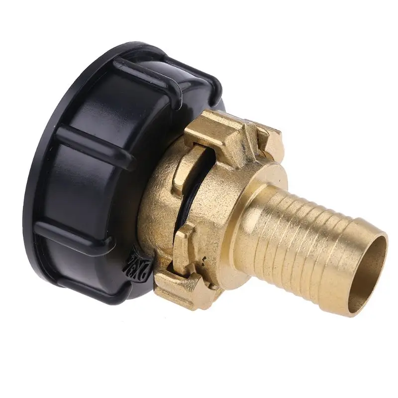 

Water storage tank IBC Tank adapter S60X6 with 20/25mm barbed brass geka style hose connector F1FC