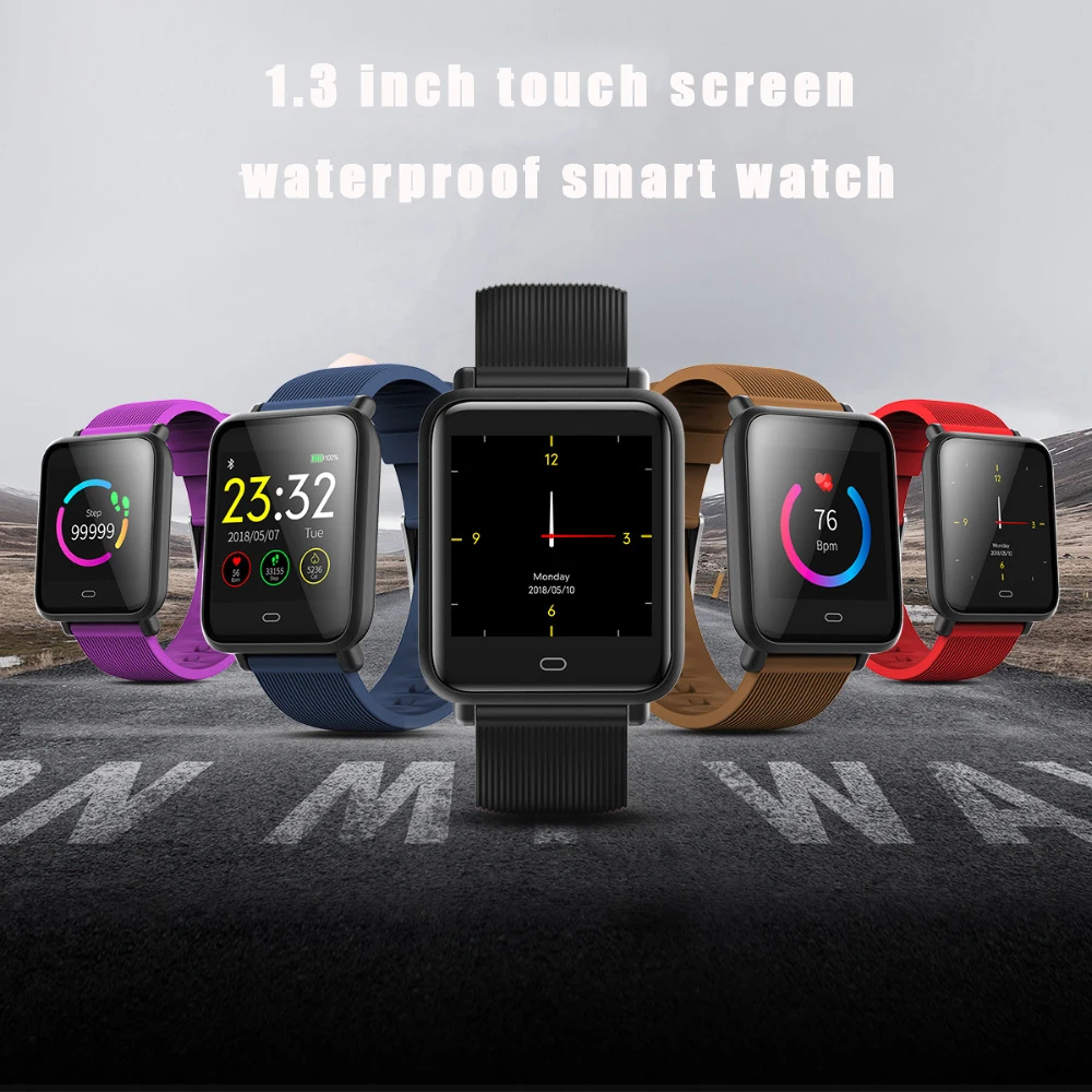 

1.3" Color Screen Smart Watch Men Waterproof Bluetooth Band 5 Colors Smart Bracelet for Apple Samsung Xiaomi Huawei Honor Phones