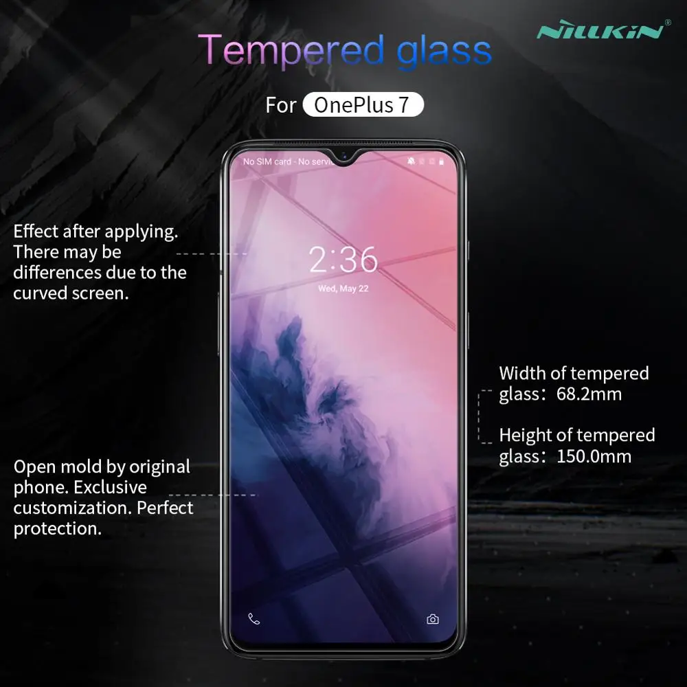 Для Oneplus 7/6 T/6/5 T/5 стеклянный протектор экрана Nillkin 9H жесткий прозрачный защитный закаленное стекло для One Plus 7/6 T/6/5 T/5