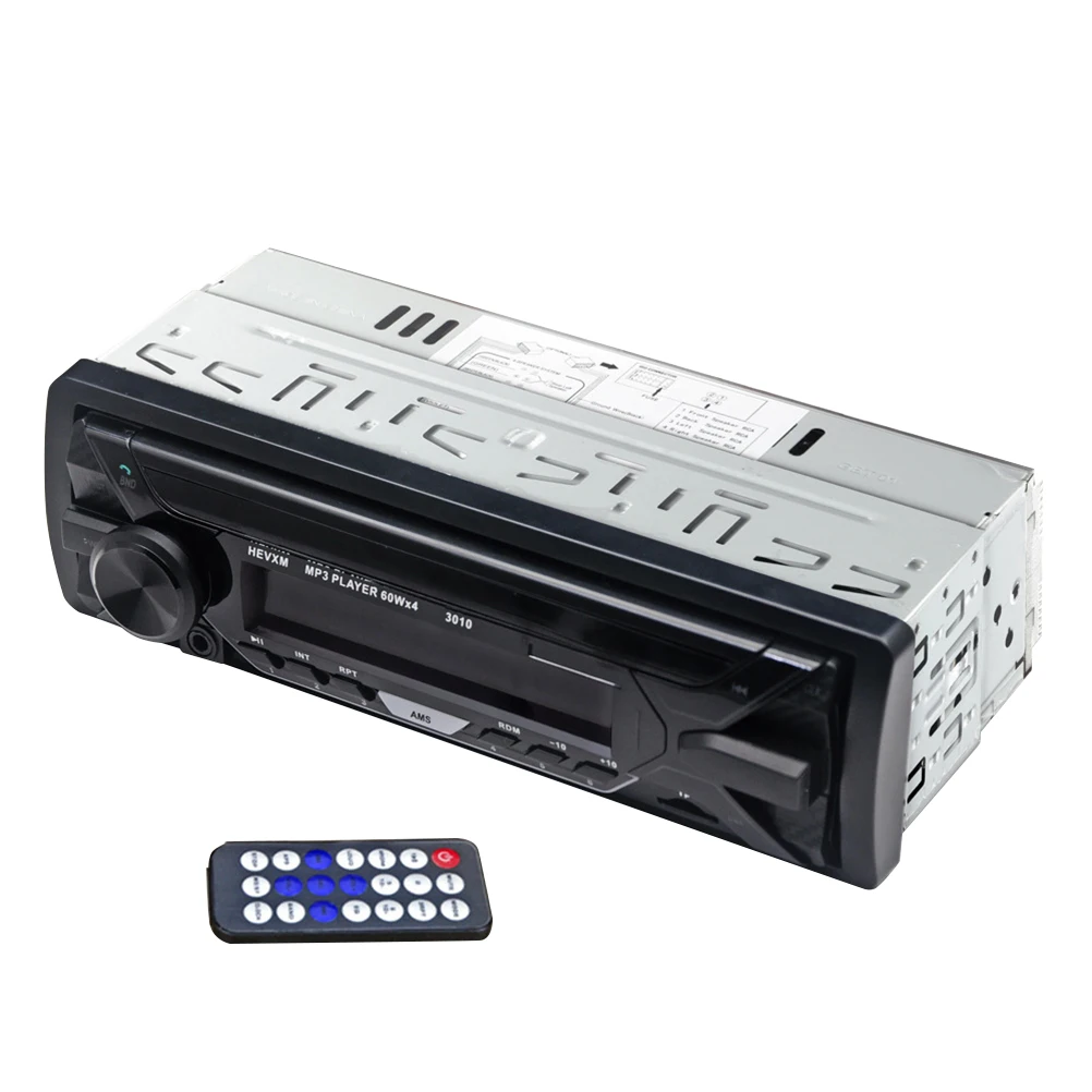 3010 Универсальный 12 В автомобильный стерео FM Радио Аудио Автомобильный mp3 плеер динамик Поддержка Handsfree звонки USB TF порт пульт дистанционного управления черный