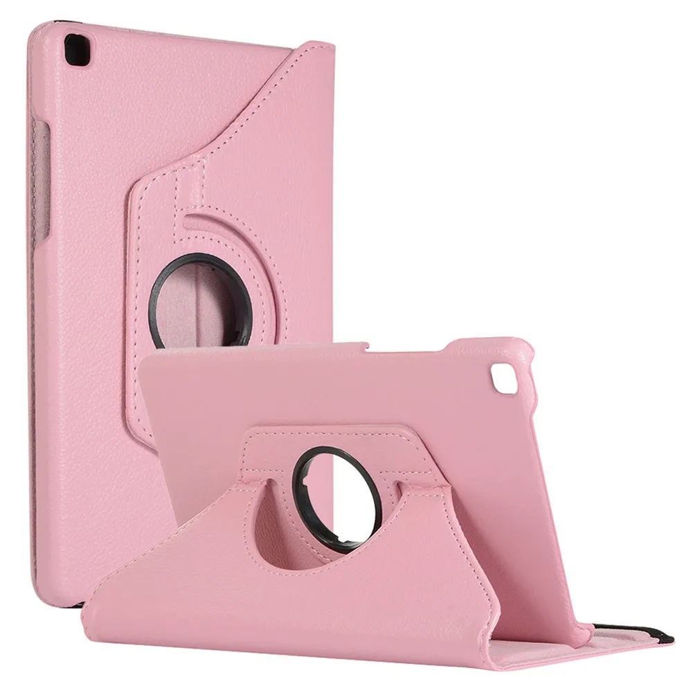 Pink Чехол для samsung Galaxy Tab A 8,0 SM-T290 T295 T297 Funda, чехол с откидной крышкой из искусственной кожи с поворотом на 360 градусов - Цвет: Pink
