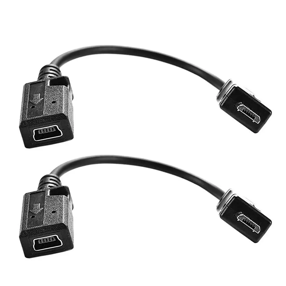 

2Pcs 5 Pin OTG Micro USB Male to Mini USB Female Connector Converter Adapter Cables Micro USB Cable Micro USB to USB Adapter