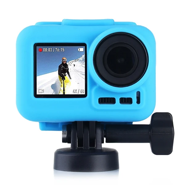 PULUZ PU334 чехол для камеры защитный чехол для DJI OSMO Action Sports camera Цветной силиконовый защитный чехол Высокое качество - Цвет: Синий цвет