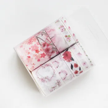 

10pcs/Pack Washi Masking Tapes Cartoon Stickers Decorative Sticky Paper Tapes for Scrapbook DIY Diary Gift Wrapping