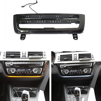 

Radio trim led dashboard center console AC panel light with blue and orange color Atmosphere light For BMW 3 4 series F30 LCI
