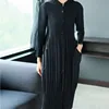 LANMREM 2022 High Quality New Pleated Clothing For Women Long Sleeve Stand Collar Doulble Pockets Loose Dress Vestido YF576 ► Photo 3/6