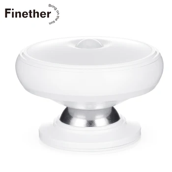 

360 Degree Rotating LED Motion Sensor Wall Night Light AAA Battery Powered Stick-Anywhere Nightlight For Closet Stairs