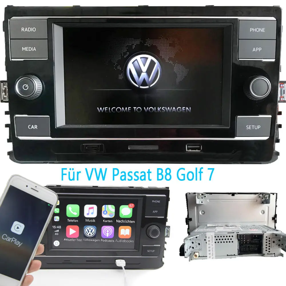 RADIO 280D 6," стерео RCD330 280D+ рамка Carplay MirrorLink BT SD USB AUX RVC для Volkswagen MQB VW Golf 7 MK7 Passat B8 SKODA OCTAVIA - Цвет: RADIO 280D