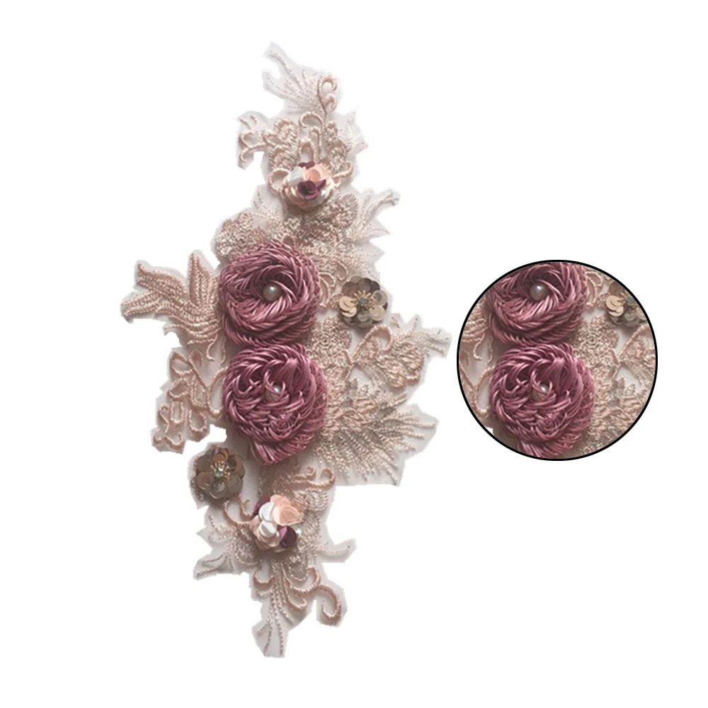 Cor artesanal flores diy mão-costurado jeans saia pano moda selvagem decoração acessórios de roupas personalidade casual feminino