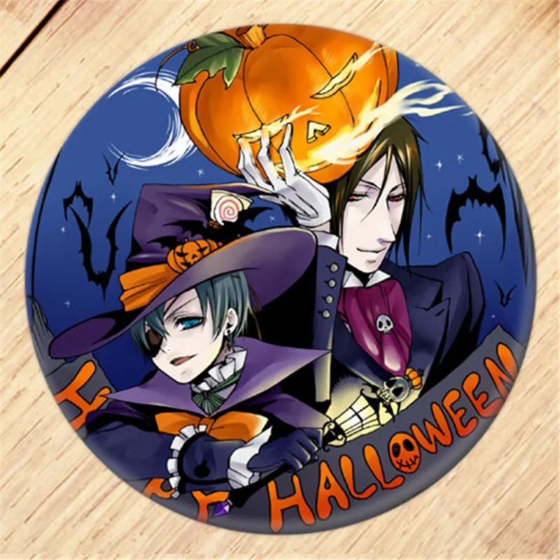 Anime Black Butler Brooch Pin Cosplay Badge Accessories For Clothes Backpack Decoration Children's gift B003
