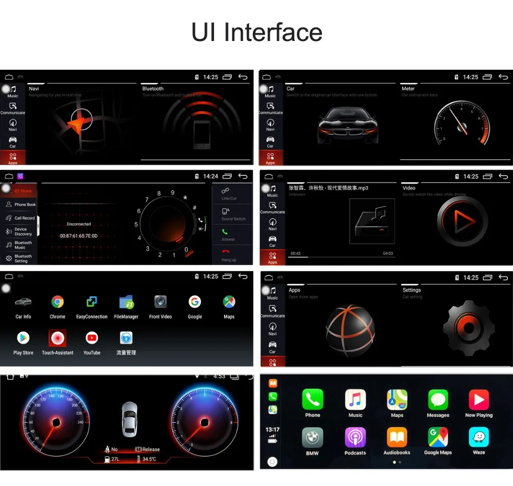 COIKA 10,2" Система Android 9,0 8 ядерный процессор автомобильный Радио плеер для BMW E90 E91 E92 gps Navi Стерео 4G Carplay wifi Google PIP 4+ 64G