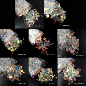 

8 Styles Epoxy Resin Colorful Sequins Aurora White Flashing Decor UV Resin Mold Pigment Jewelry Fillings Jewelry Making