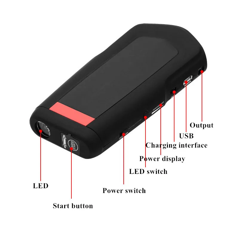 Стартер для автомобиля пусковое устройство аккумулятор 800A Jumpstarter авто аварийный