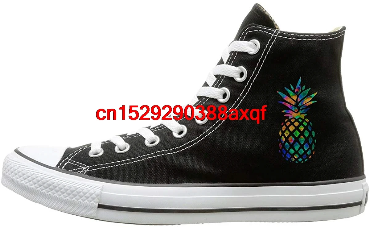

Canvas Shoes Watercolor Pineapple Casual High Top Lace Ups Canvas Sneakers For Men's Women's