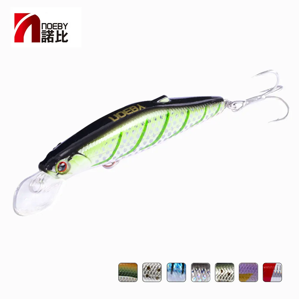 

NOEBY minnow lure hard lure minnow wobblers 80mm25 sinking0.2-2.5 laser JAPAN hooks fishing lure Multicolor isca artificial