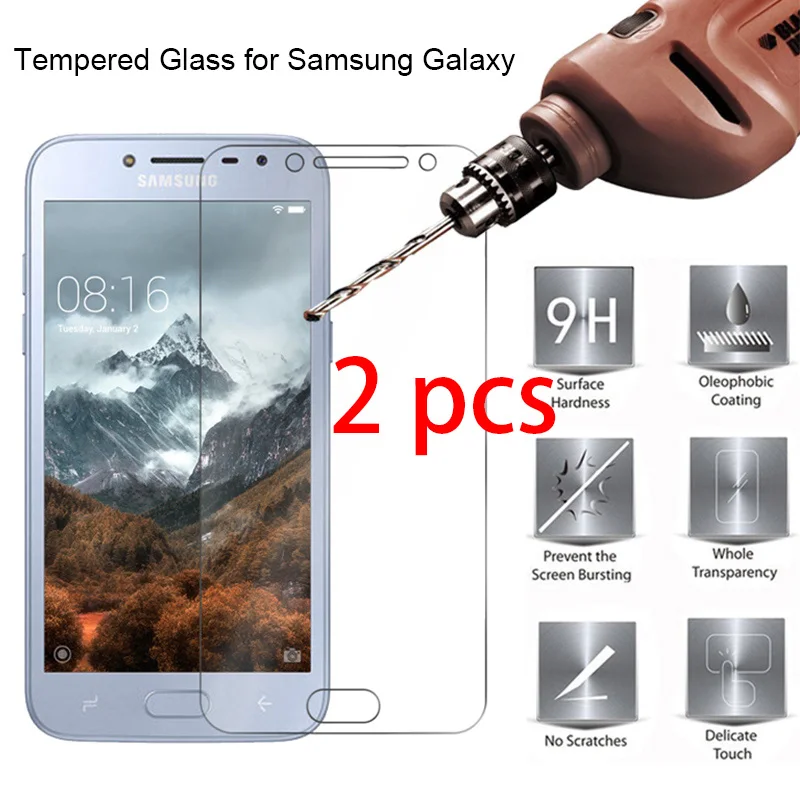 2 шт.! Защитное стекло для Samsung J7 J5 J3 Pro 2017 закаленное 9H HD Galaxy J2 Prime|Защитные стёкла и