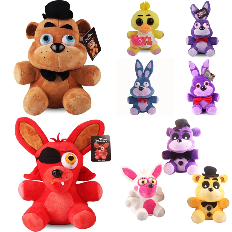 

Five Nights at Freddy's Plush Doll Toys Freddy Bear Red Foxy Chica Eyes Bonnie Soft Plush Stuffed Doll For Kid Birthday Gift
