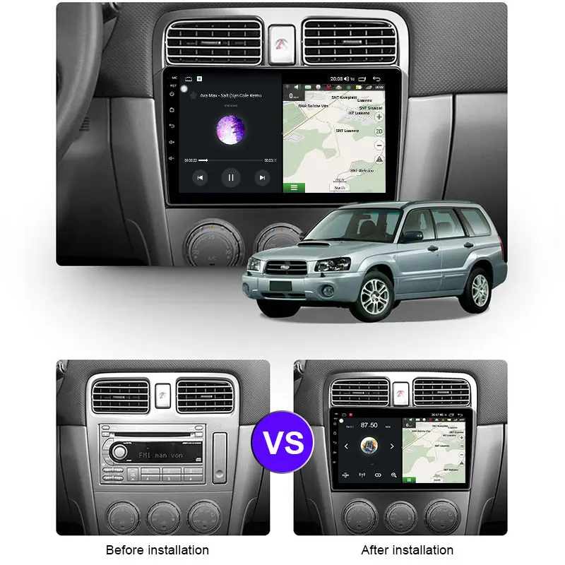 Funrover Android 10 0 автомобильный Радио мультимедийный видео плеер навигация GPS для Subaru