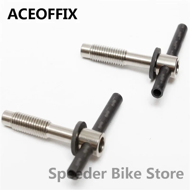 Aceoffix 3 цвета 17 г(1 пара) для Brompton Bike Ti Углеродные шарнирные рычаги BMX велосипедная Рама Quick Release - Цвет: Ti carbon silver