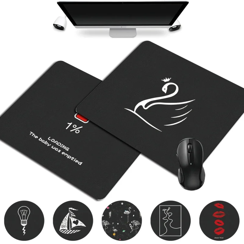 

Mouse-Pad PU Leather Simple Pattern Smooth Gaming Mouse Pad Waterproof Anti-slip Computer Mousepad Portable Small 25x21cm