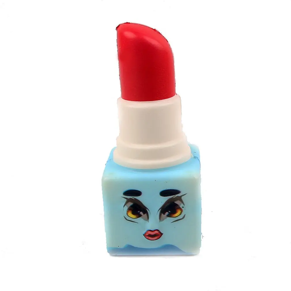 Игрушка для губной помады с имитацией мультфильма, медленно восстанавливающая декомпрессионная игрушка из пены, украшение из пены, расслабленная игрушка, образец торта, модель