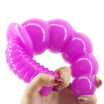 5 Ball Big Anal Bead Dildo With Screw Handle,Huge Penis Long Dick Anal Dildo Butt Plug Anal Dilator Vaginal Masturbator Sex Toys 5