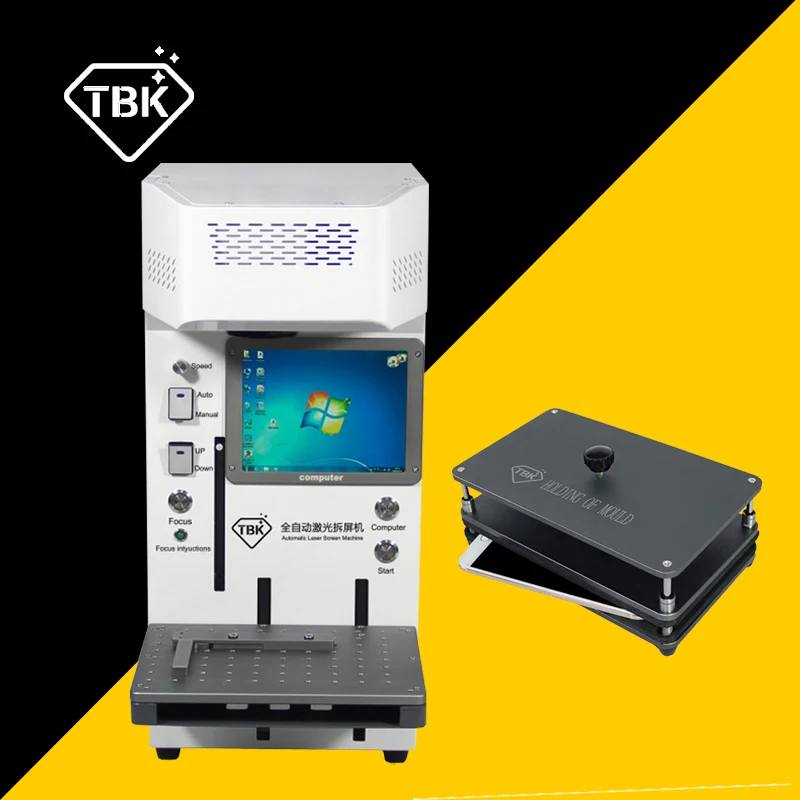 

TBK Laser Marking Machine Fully Automatic Autofocus For IPHONE Back Cover and molds Separator Dismantling LCD Screen LOGO Carve