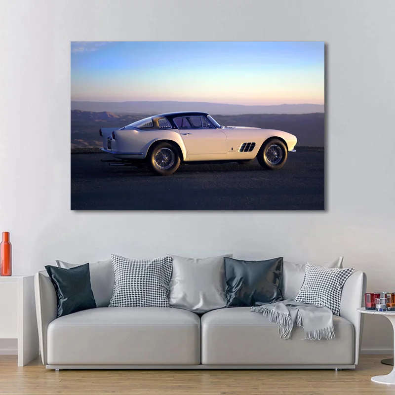 Ferraris 375 MM Coupe Old Retro Classic Vintage Car Wall Art Posters and Prints Modern Canvas Paintings for Living Room Decor | Дом и сад
