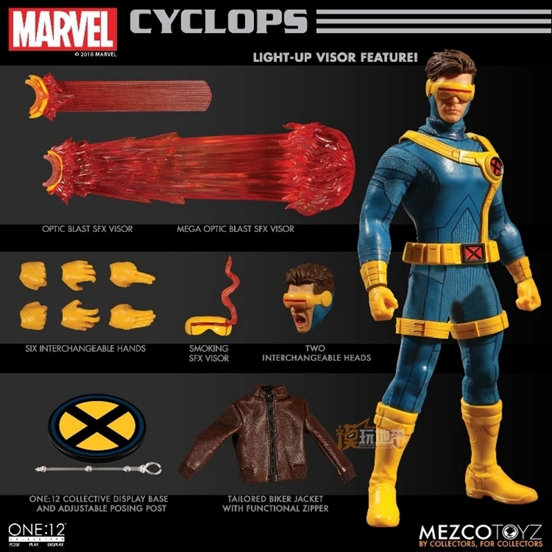 

MEZCO Ants ONE: 12 X-Men Laser Eyes Scott Summers Cloth 6-inch movable mode Figure Model Dolls Figurals