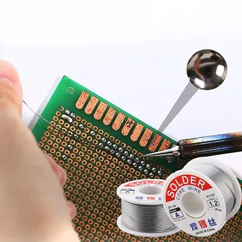 

1.2mm 2% Flux Tin Lead Rosin Roll Core Silver Solder Wire Welding Soldering Repairing Tool Reel Melt Kit Electric Melting