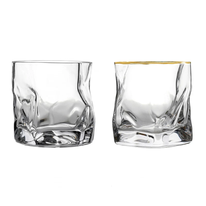 Top Grade Fashion 300ml Crystal Glasses Square White Spirits Mug Whiskey  Cups Small Wine Cup Shot