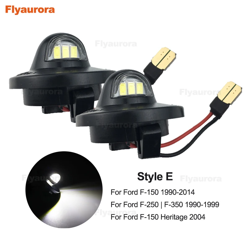 Для Ford светодиодный фонарь номерного знака для Ford Kuga Fiesta Focus Galaxy C-MAX MK2 Ford F150 Raptor Mondeo mkii4/5D Mustang Fusio - Испускаемый цвет: Style E