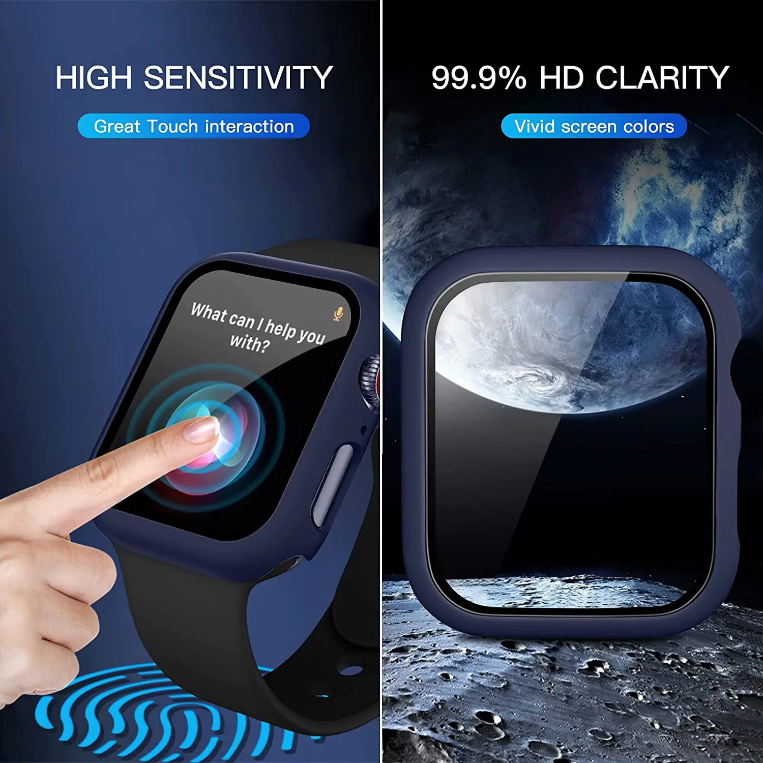 4pcs ü Ŀ ȭ ȣ ̽  ð 44mm 40mm, ϵ PC ̽ ȣ Ŀ iWatch ø 7 6 5 4 3 2 1 SE