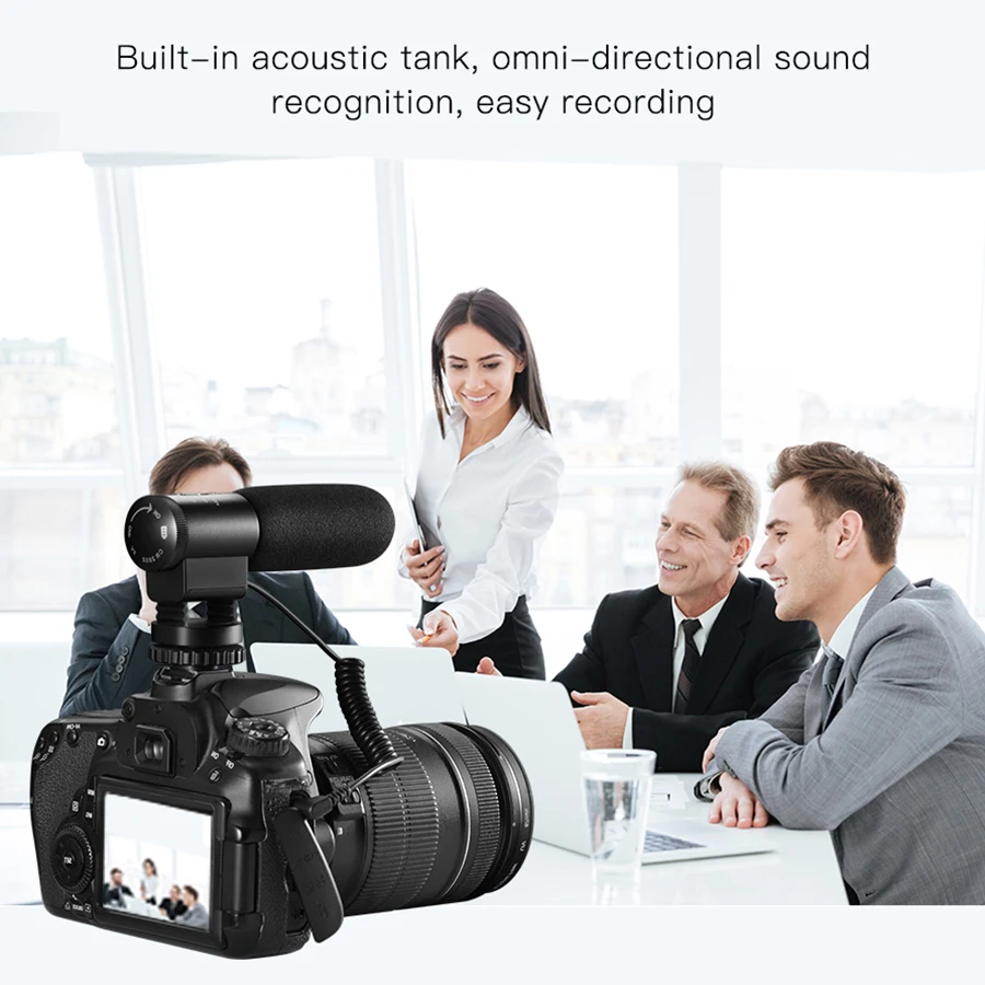 Микрофон для камеры MAMEN конденсаторный микрофон с разъемом 3 5 мм Nikon Canon Sony DSLR DV
