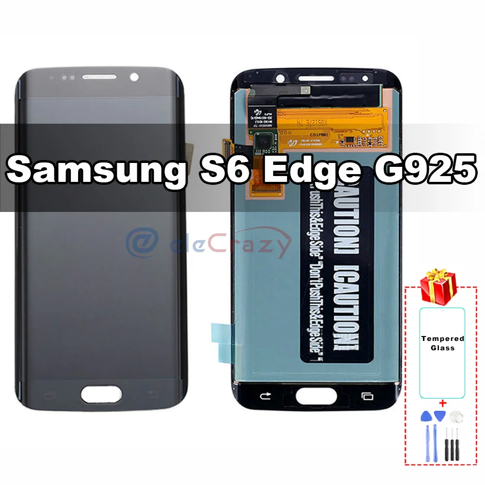 Оригинальный AMOLED-дисплей для Samsung Galaxy S6 Edge G925F ЖК-дисплей с сенсорным дигитайзером