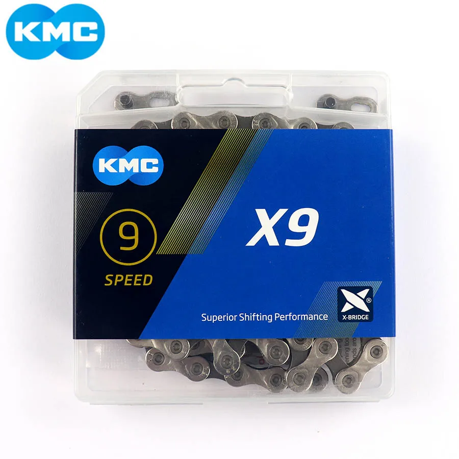 Новая цепь KMC X9.93 9 18 27 скоростная цепь для горного велосипеда X9 MTB дорожный велосипед 116L цепи