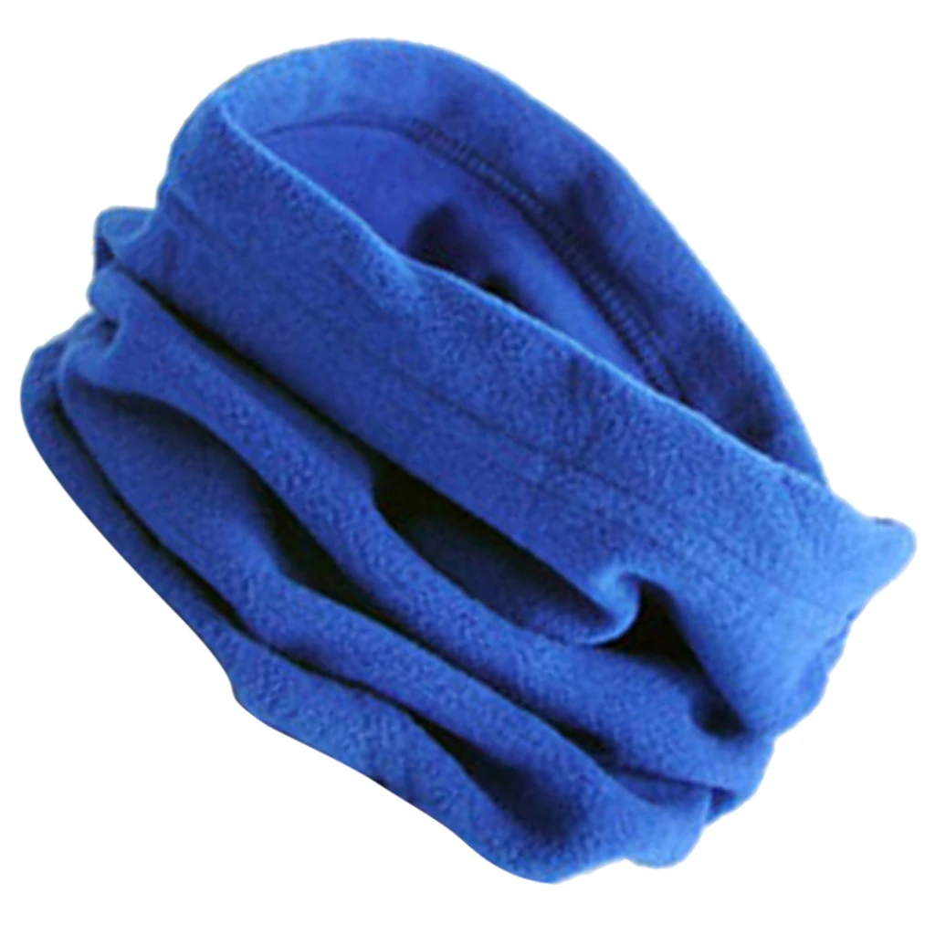 Winter Polar Fleece Man Women Scarf Ring Trendy Neck Warmer Comfy Snood Scarf Ski Motorbike Mask Warm Hat 