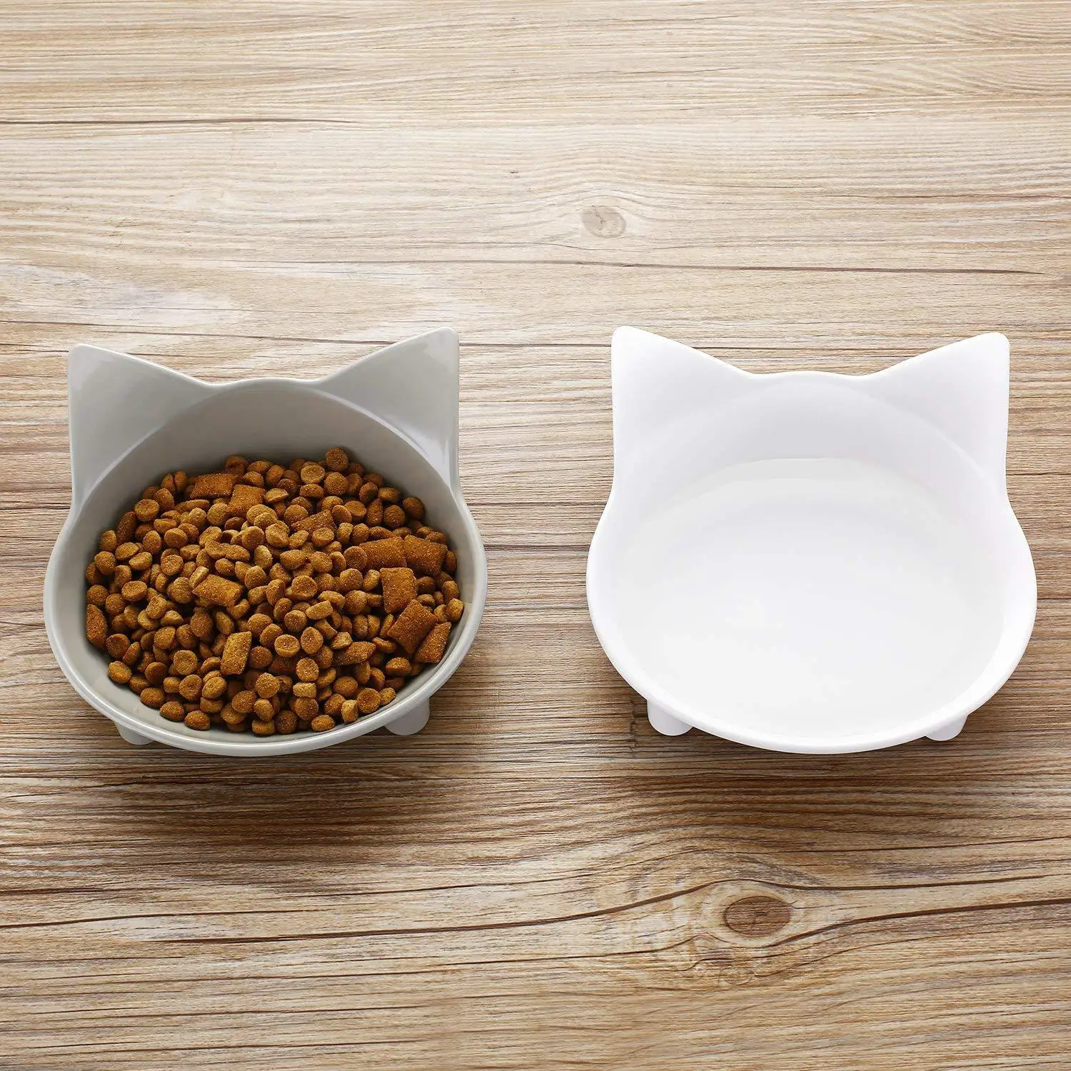 Double Cat Bowl Cat Beautiful Pet Class Ceramic Bowl Cat Bowl Decorations Cat Tableware Class Ceramic Bowl